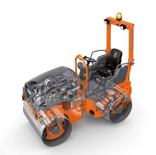 Rodillo Compactador 3000 Kg HAMM HD 10